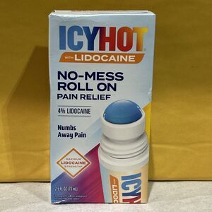 Icy Hot with Lidocaine 4% No Mess Roll On Pain Relief 2.5 fl oz Max Strength NEW